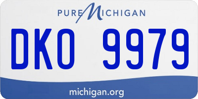 MI license plate DKO9979