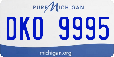 MI license plate DKO9995