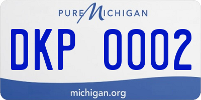 MI license plate DKP0002
