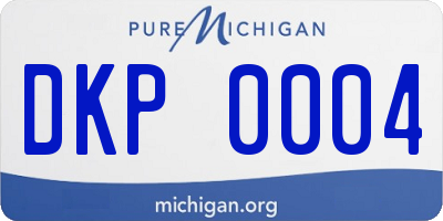 MI license plate DKP0004
