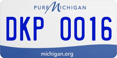 MI license plate DKP0016