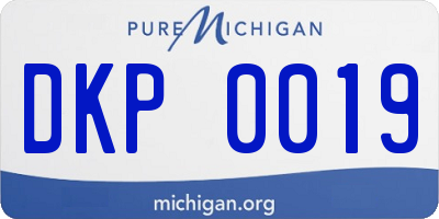 MI license plate DKP0019