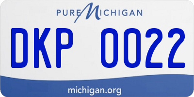 MI license plate DKP0022