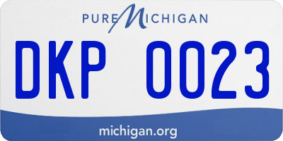 MI license plate DKP0023