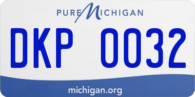 MI license plate DKP0032