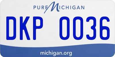 MI license plate DKP0036