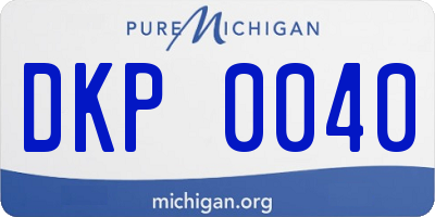 MI license plate DKP0040