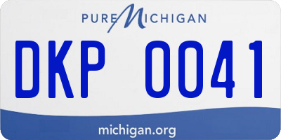 MI license plate DKP0041