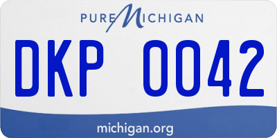 MI license plate DKP0042
