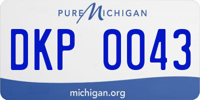 MI license plate DKP0043