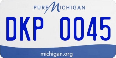MI license plate DKP0045
