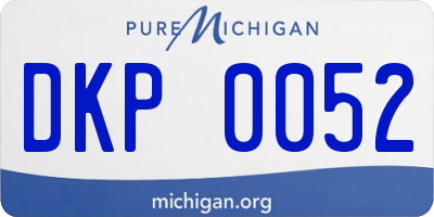 MI license plate DKP0052