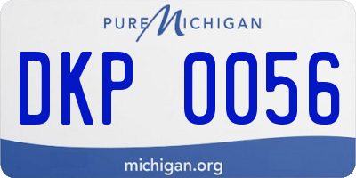 MI license plate DKP0056