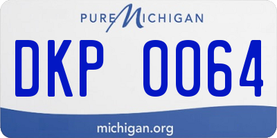 MI license plate DKP0064