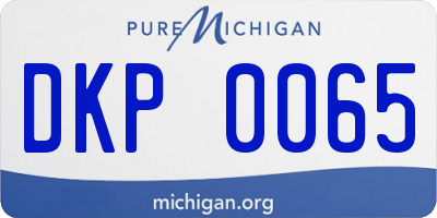 MI license plate DKP0065