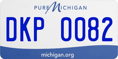 MI license plate DKP0082