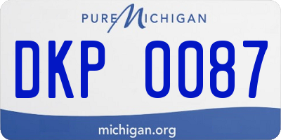 MI license plate DKP0087