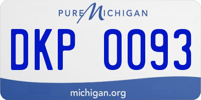 MI license plate DKP0093