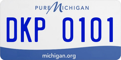 MI license plate DKP0101