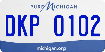 MI license plate DKP0102