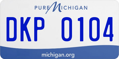 MI license plate DKP0104