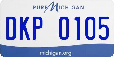 MI license plate DKP0105