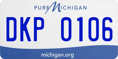 MI license plate DKP0106