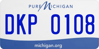 MI license plate DKP0108