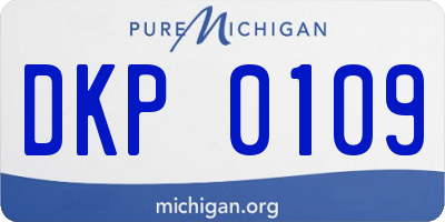 MI license plate DKP0109