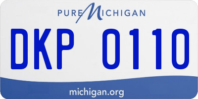 MI license plate DKP0110