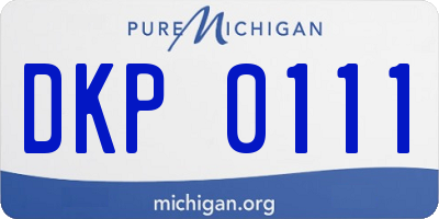 MI license plate DKP0111