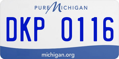 MI license plate DKP0116