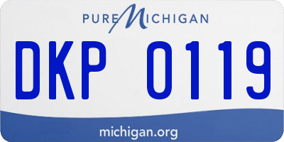 MI license plate DKP0119