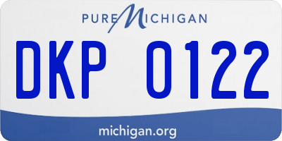 MI license plate DKP0122