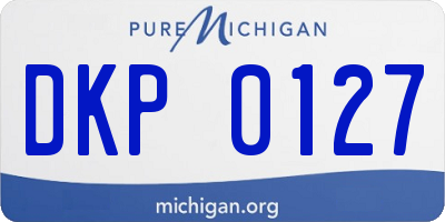 MI license plate DKP0127