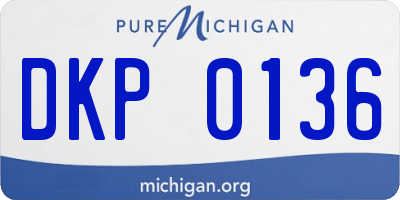 MI license plate DKP0136