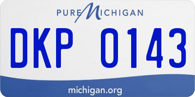 MI license plate DKP0143