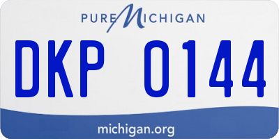 MI license plate DKP0144