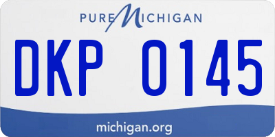 MI license plate DKP0145