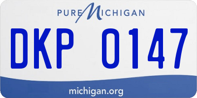 MI license plate DKP0147