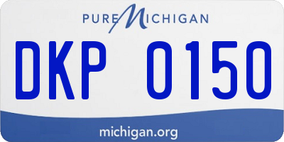 MI license plate DKP0150