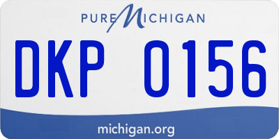 MI license plate DKP0156