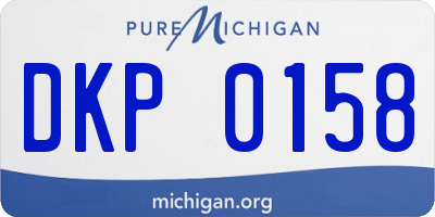 MI license plate DKP0158