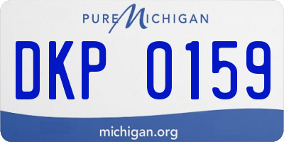 MI license plate DKP0159
