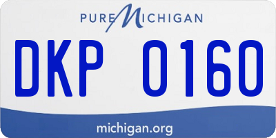 MI license plate DKP0160
