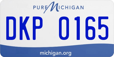 MI license plate DKP0165