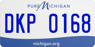 MI license plate DKP0168