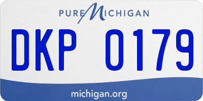 MI license plate DKP0179