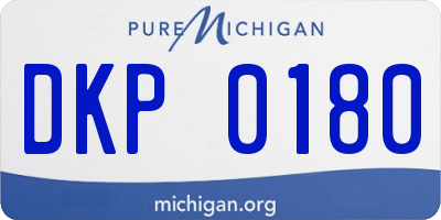 MI license plate DKP0180