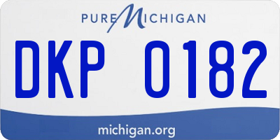 MI license plate DKP0182